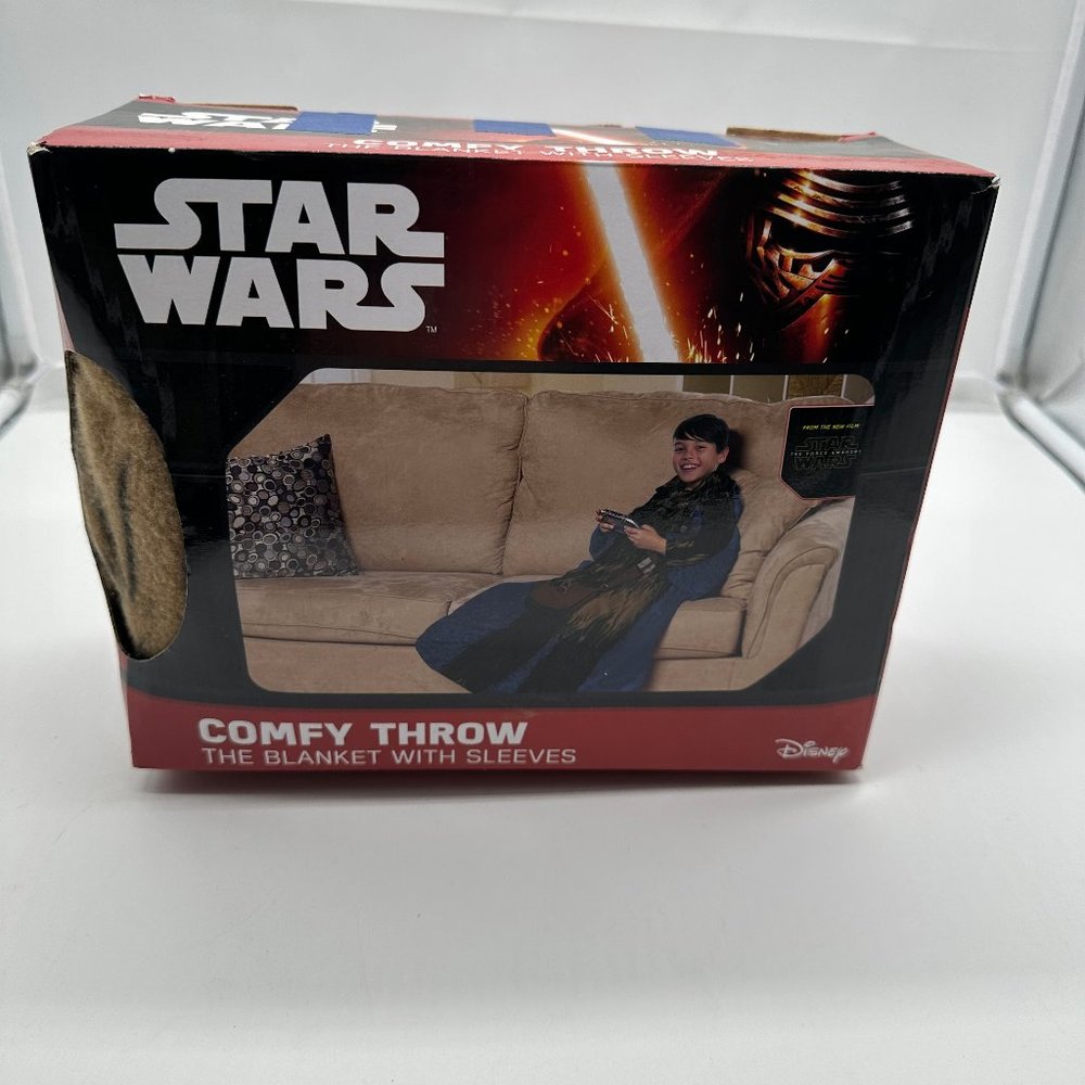 NIB New Star Wars Comfy Throw  Blanket With Sleeves Chewbacca Child Size